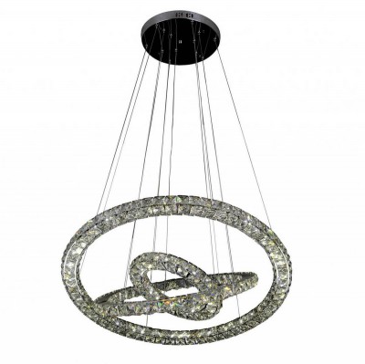 Подвесной светильник ТОР-КРИСТАЛЛ хром h120 d70+50+30 Led 98W (3000-6000К) с пультом ДУ Kink light 08563(3000-6000К)