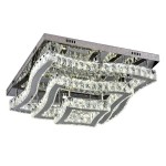 Люстра АЛЬТИС-КРИСТАЛЛ хром h26 w60*60 Led 120W (3000-6000K) с пультом ДУ Kink light 08606(3000-6000K)