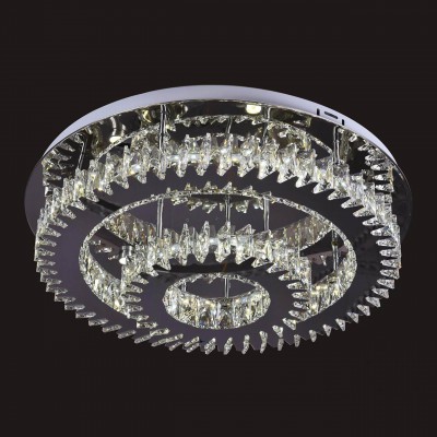 Люстра ТОР-КРИСТАЛЛ хром d60 h20 Led 90W (3000-6000K) с пультом ДУ Kink light 08641(3000-6000K)