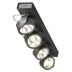 1000117 SLV KALU 4 LED светильник накладной с COB LED 60Вт, 3000К, 4000лм, 24°, черный
