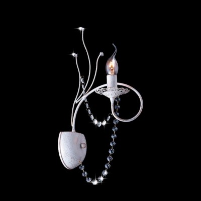 Светильник Eurosvet 10002/1 белый с золотом/прозрачный хрусталь Strotskis Светильник Eurosvet 10002/1 белый с золотом/прозрачный хрусталь Strotskis