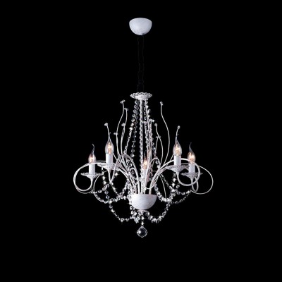 Люстра Eurosvet 10002/5 белый с золотом/прозрачный хрусталь Strotskis