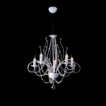 Люстра Eurosvet 10002/5 белый с золотом/прозрачный хрусталь Strotskis