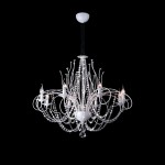 Люстра Eurosvet 10002/8 белый с золотом/прозрачный хрусталь Strotskis