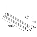 1000393 SLV LONG GRILL LED светильник подвесной с LED 67.2Вт, 3000К, 2x3250лм, 110°, белый