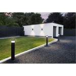 1000446 SLV POLE PARC UP/DOWN светильник настенный IP44 c LED 56Вт, 3000K, 2x2900лм, черный