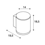 1000448 SLV POLE PARC WL светильник настенный IP44 c LED 28Вт, 3000K, 2900лм, черный