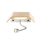 1000627 SLV мАNA 270, плафон из древесины, выбеленный