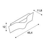 1000650 SLV WAVE WALL 45 Dim to Warm светильник настенный с  LED 22Вт, 2000-3000K, 1050лм, белый