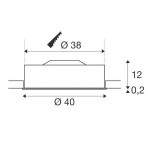 1000861 SLV MEDO 40 LED FRAME светильник встраиваемый с LED 29Вт, 3000К, 105°, 2000лм, упр. 1-10В, белый