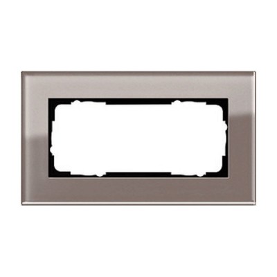 Gira ESP Дымчатое стекло Рамка 2-ая без перегородки (G1002122)