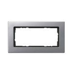 Gira E22 Алюминий Рамка для комбинаций без перегородки 2-я (G1002203)