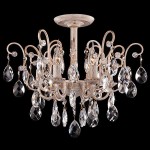 Светильник Eurosvet 10022/6 белый с золотом/прозрачный хрусталь Strotskis