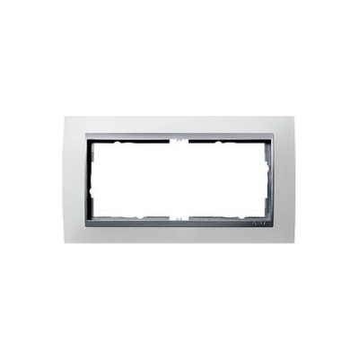 Gira EV Матово-бел/алюминий Рамка 2-ая без перегородки (G100250)