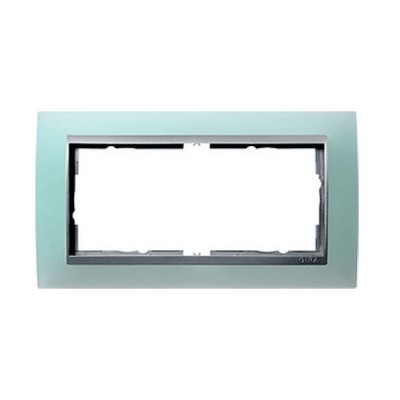 Gira EV Матово-зелёный/алюминий Рамка 2-ая без перегородки (G100251)