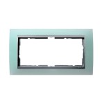 Gira EV Матово-зелёный/алюминий Рамка 2-ая без перегородки (G100251)