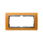 Gira EV Матово-оранжевый/алюминий Рамка 2-ая без перегородки (G100253)
