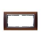 Gira EV Матово-коричневый/алюминий Рамка 2-ая без перегородки (G100259)