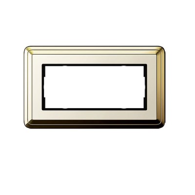 Gira ClassiX Латунь/Кремовый Рамка 2-ая без перегородки (G1002633)