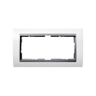 Gira EV Бел/алюминий Рамка 2-ая без перегородки (G100271)