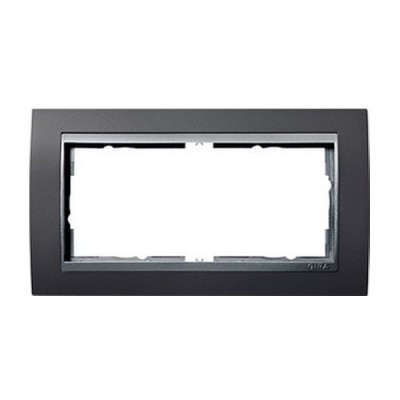 Gira EV Антрацит/алюминий Рамка 2-ая без перегородки (G100281)