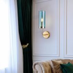 Настенный светильник Agne Blue Glass Tube wall light ImperiumLoft 100322-22