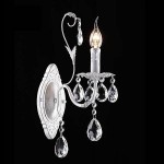 Eurosvet 10050/1 белый с серебром/прозрачный хрусталь