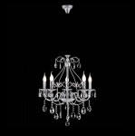 Eurosvet 10050/5 белый с серебром/прозрачный хрусталь