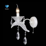 Eurosvet 10057/1 белый/прозрачный хрусталь