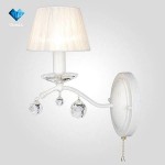 Eurosvet 10058/1 белый с золотом/прозрачный хрусталь