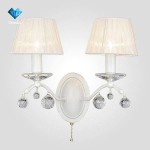 Eurosvet 10058/2 белый с золотом/прозрачный хрусталь