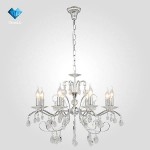 Eurosvet 10059/8 хром/прозрачный хрусталь