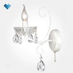 Eurosvet 10061/1 белый с золотом/прозрачный хрусталь