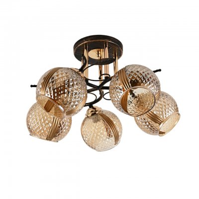 Люстра классическая 10083/5BK+FGD TEA+GD Экономсвет Люстра классическая 10083/5BK+FGD TEA+GD Экономсвет