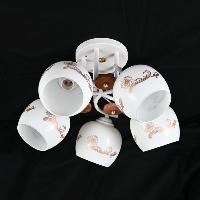 Люстра классическая 10085/5WT+FGD WT+GD Экономсвет