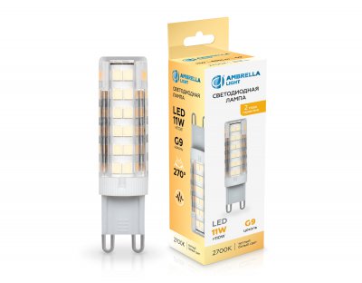 Светодиодная лампа G9 11W 2700K Ambrella 101103 LED G9 11W 2700K 220-240V