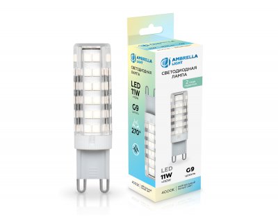 Светодиодная лампа G9 11W 4000K Ambrella 101104 LED G9 11W 4000K 220-240V