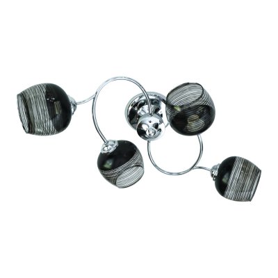 Люстра современная Экономсвет 10128/4CR BK+CL Люстра современная Экономсвет 10128/4CR BK+CL