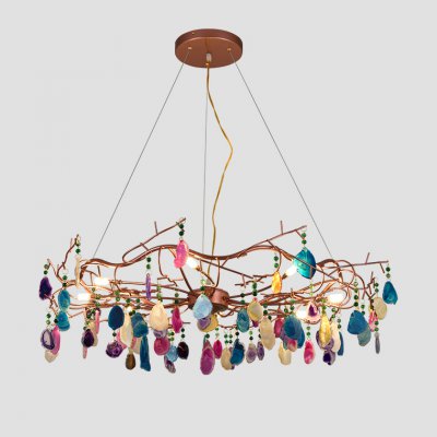 Подвесная люстра AGATE 9 D65 Multicolored ImperiumLoft 101287-26