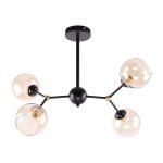 Люстра современная Экономсвет 10147/4BK+GD AMB