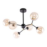 Люстра современная Экономсвет 10147/6BK+GD AMB