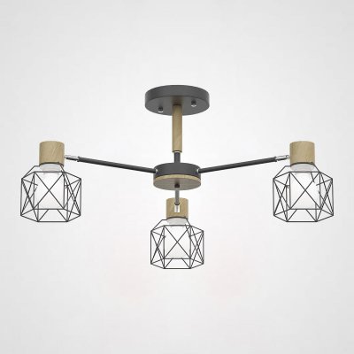 Потолочная люстра CORF B3 Black 3 lamps ImperiumLoft 101480-26