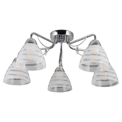 Люстра в стиле модерн Экономсвет 10149/5CR WT+CL