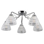 Люстра в стиле модерн Экономсвет 10149/5CR WT+CL