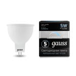 Лампа Gauss LED MR16 GU5.3-dim 5W 4100K диммируемая (101505205-D)