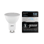 Лампа Gauss LED MR16 GU10-dim 5W 530lm 4100K  диммируемая (101506205-D)