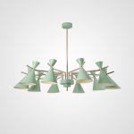 Люстра на штанге FRANKA D120 10 lamps Green ImperiumLoft 101599-26
