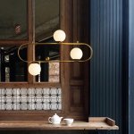 Подвесной реечный светильник HOOP L90 Латунь ImperiumLoft 101675-26