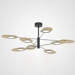 Люстра на штанге INGEL D110 8 lamps Black/Gold ImperiumLoft 101691-26