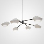 Люстра на штанге LANT D95 6 lamps Black/White ImperiumLoft 101718-26